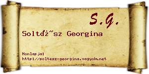 Soltész Georgina névjegykártya